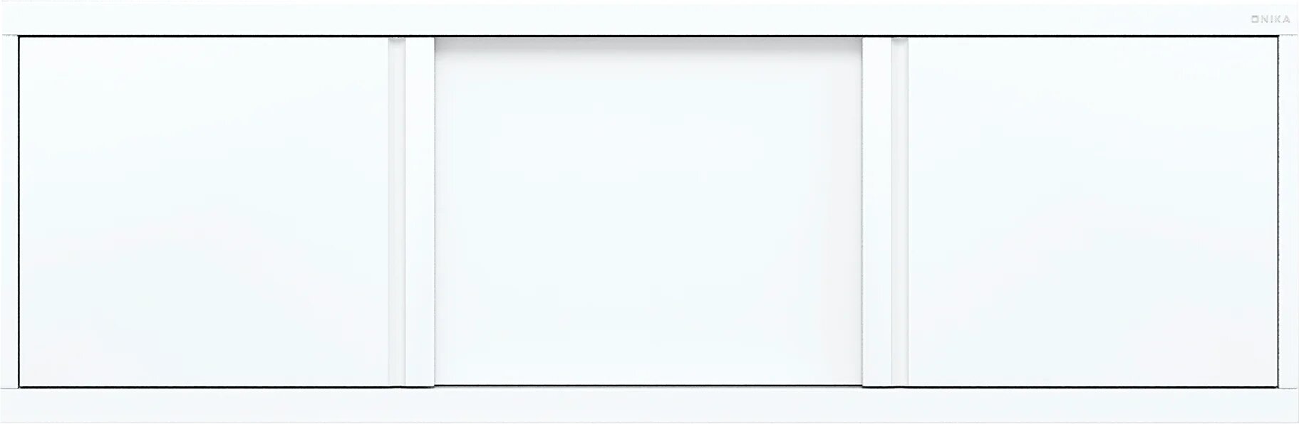 Экран Onika Одио Нова 516006 160 из МДФ белый прямоугольный с комплектом ножек универсальный