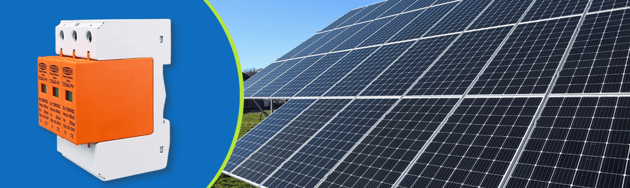 УЗИП постоянного тока для фотоэлектрических панелей, молниезащита 20А и 32А