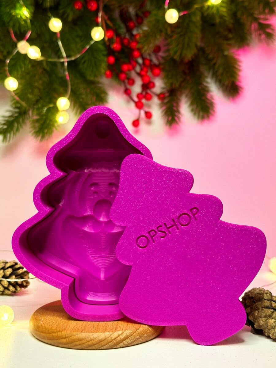 Новогодняя 3D форма для бомбочек Дед Мороз — фото 1