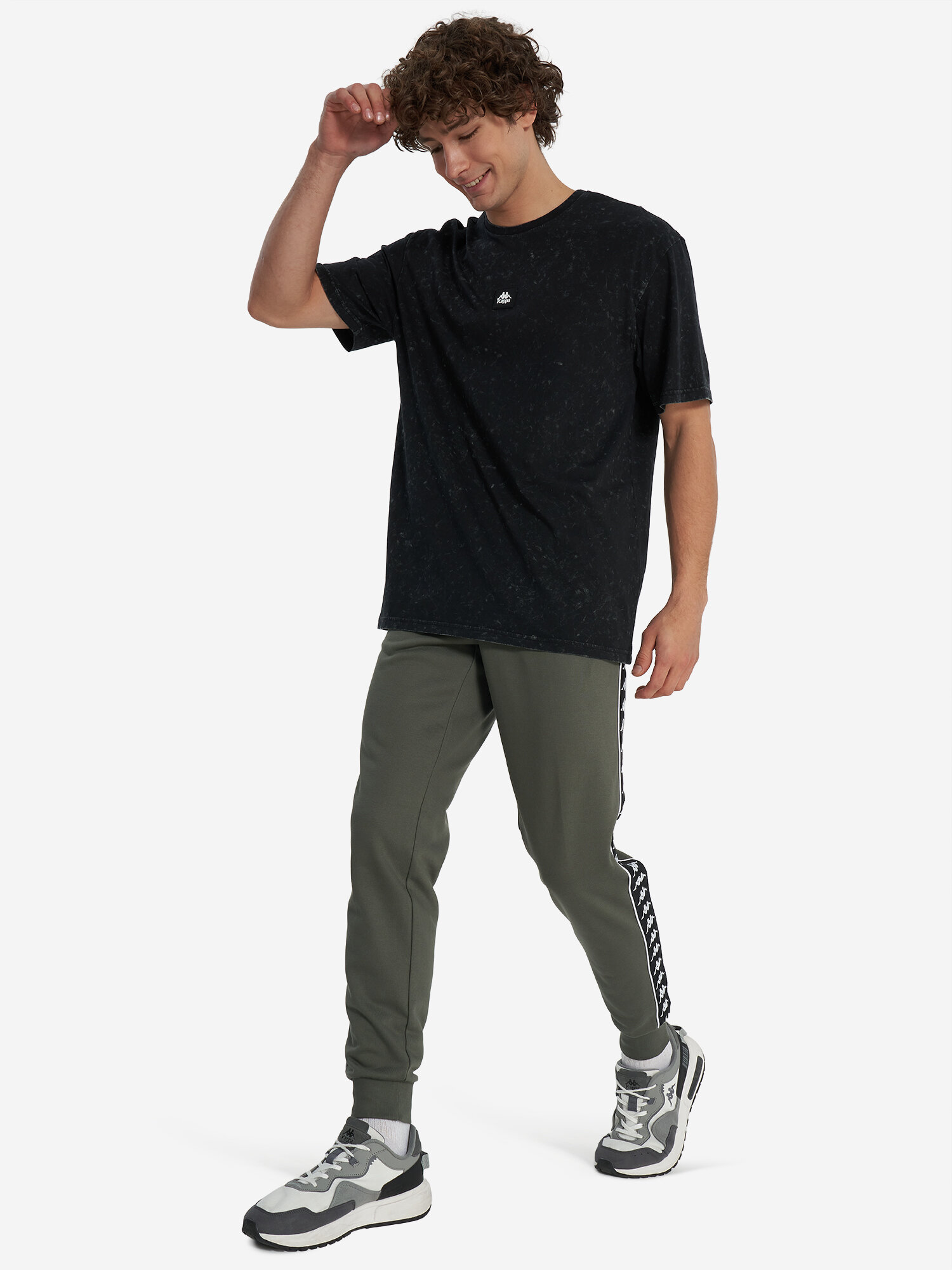 Футболка Kappa, размер 48-50, черный — фото 1