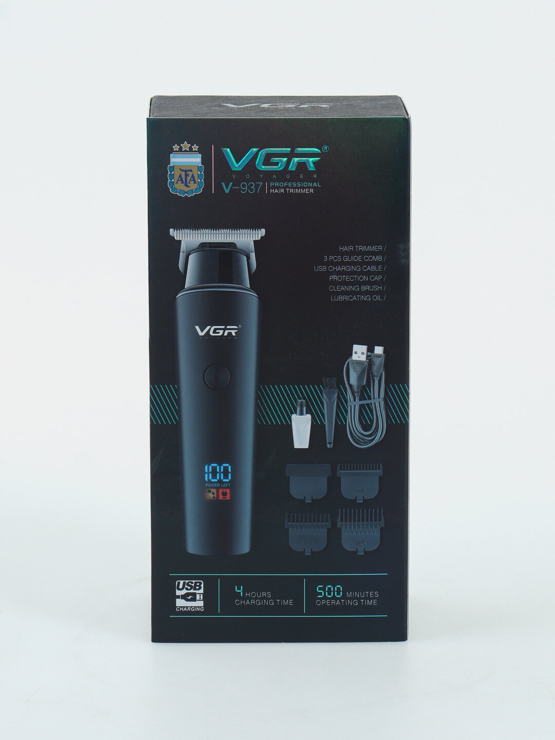 Электрическая машинка для стрижки VGR-937, для волос, бороды, — фото 1