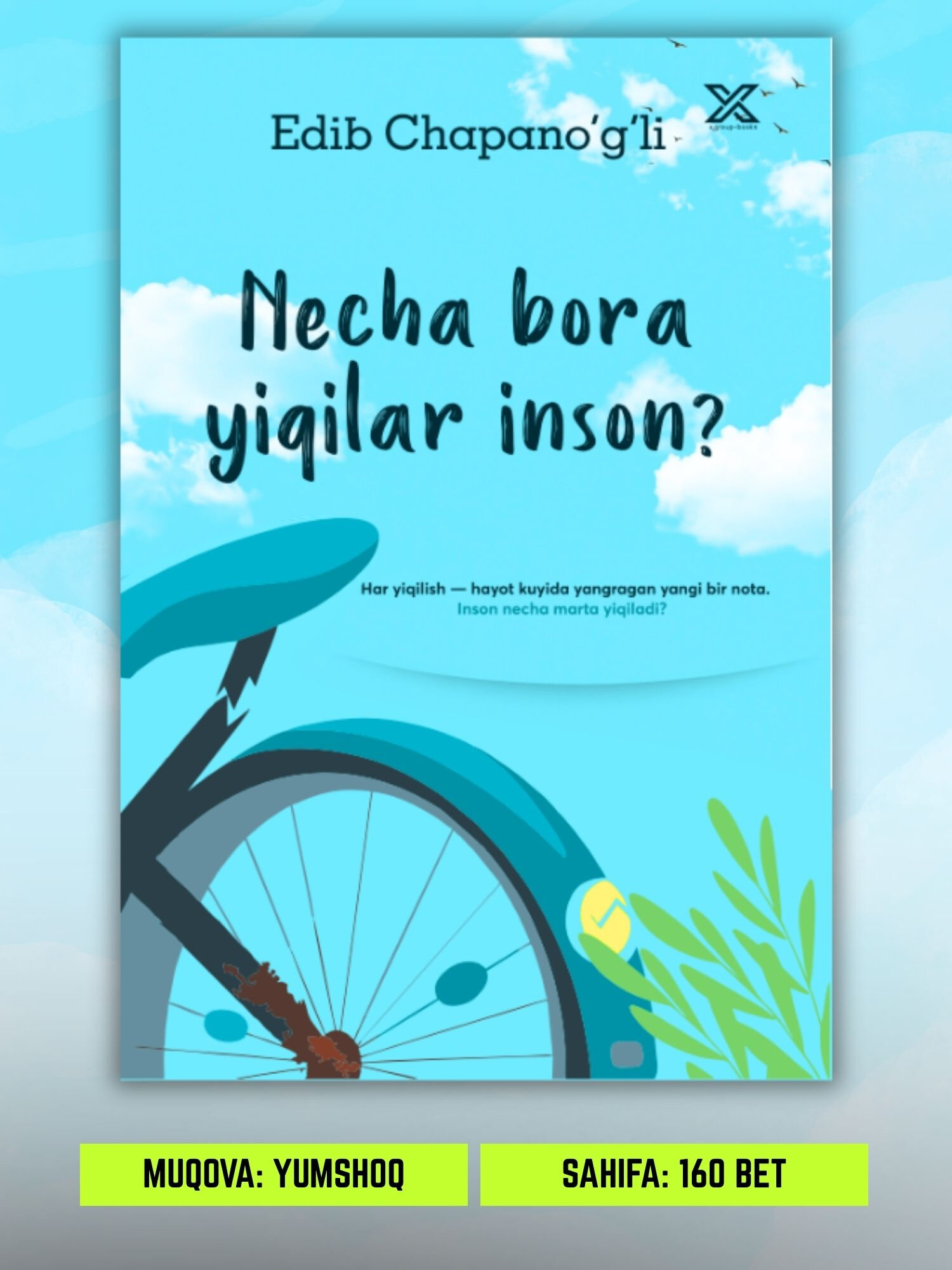 Книга Эдиб Чапаноглу "Сколько раз человек может упасть?", голубой переплет