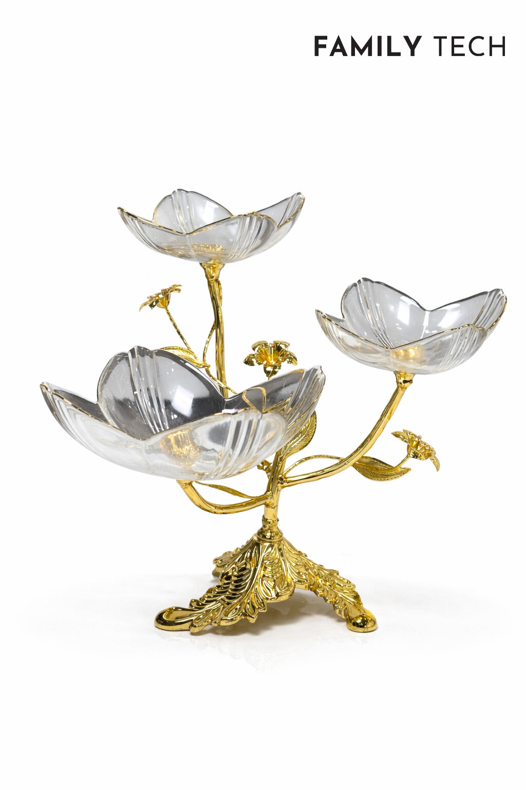 Конфетница декоративная SS-303, Стеклянная конфетница, Подарочная конфетница