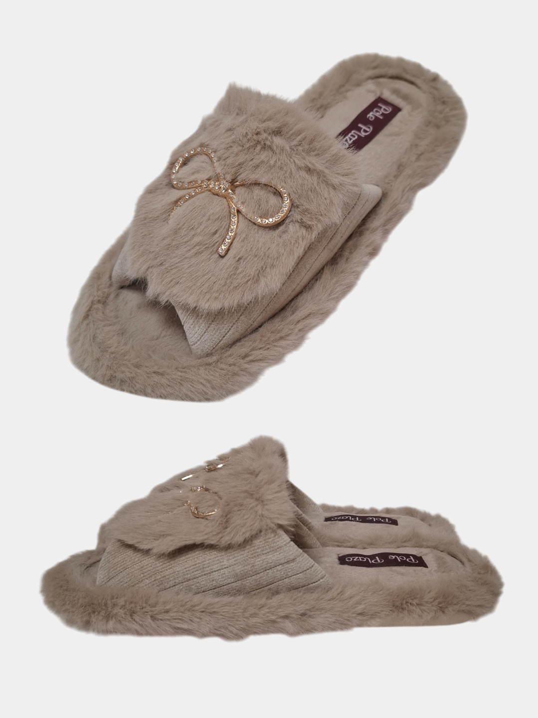 Тапочки, размер 38-39, бежевый — фото 1