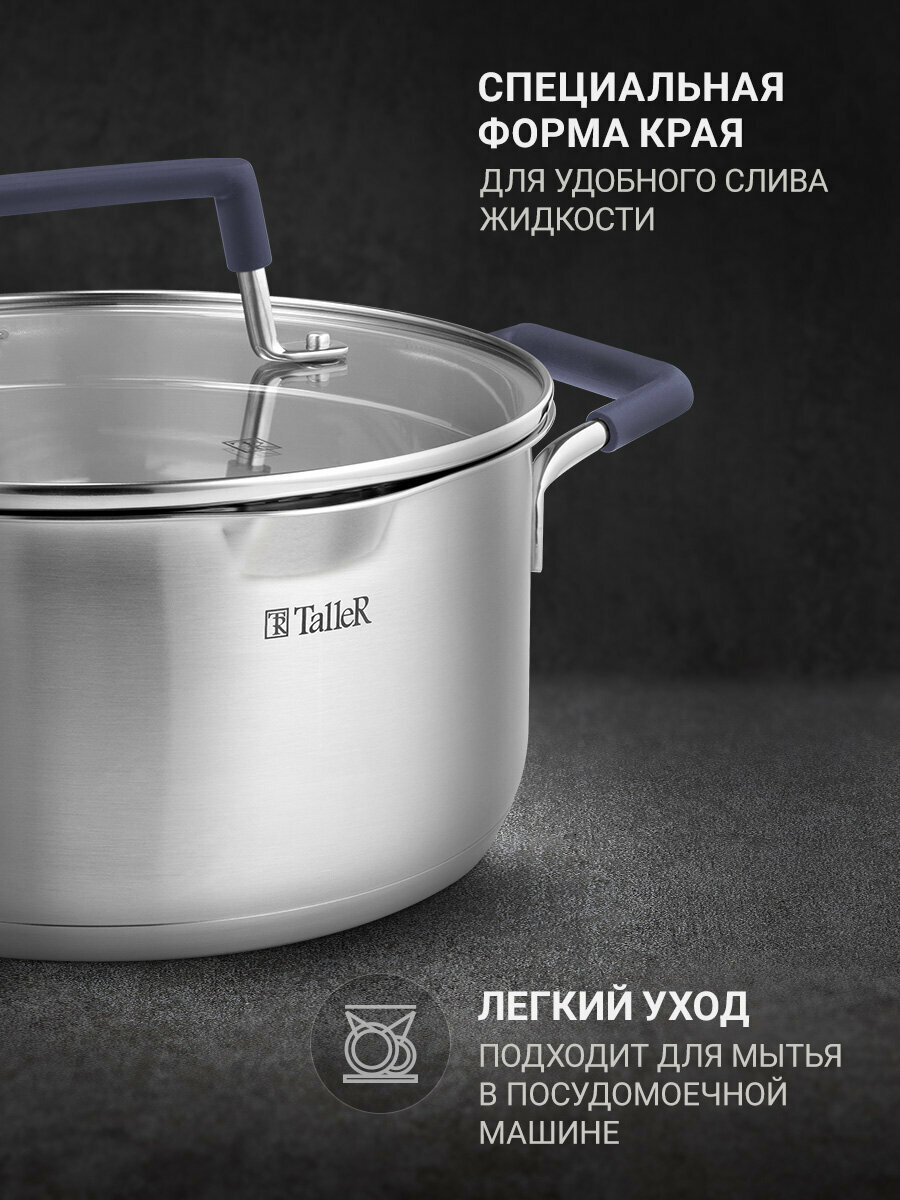 Кастрюля TalleR TR-11013 3,3 л Ковентри, для всех типов плит — фото 1