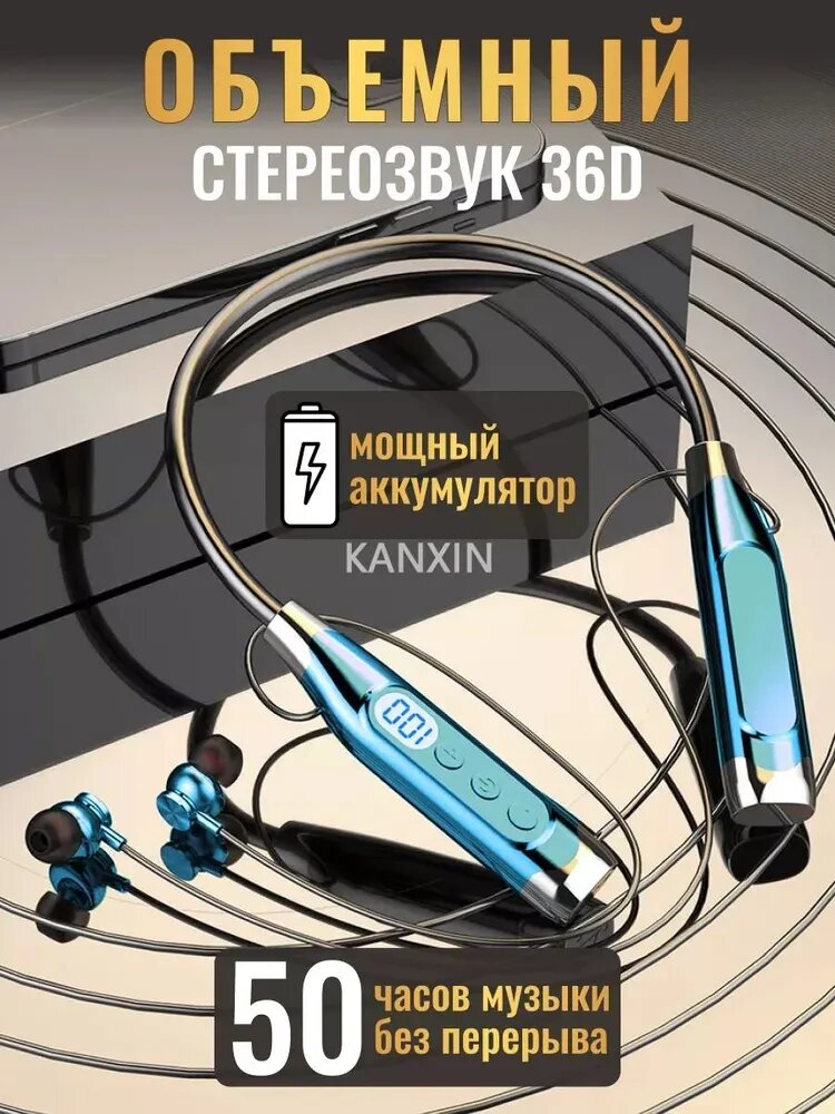 Xiaomi Наушники беспроводные с микрофоном, голубой