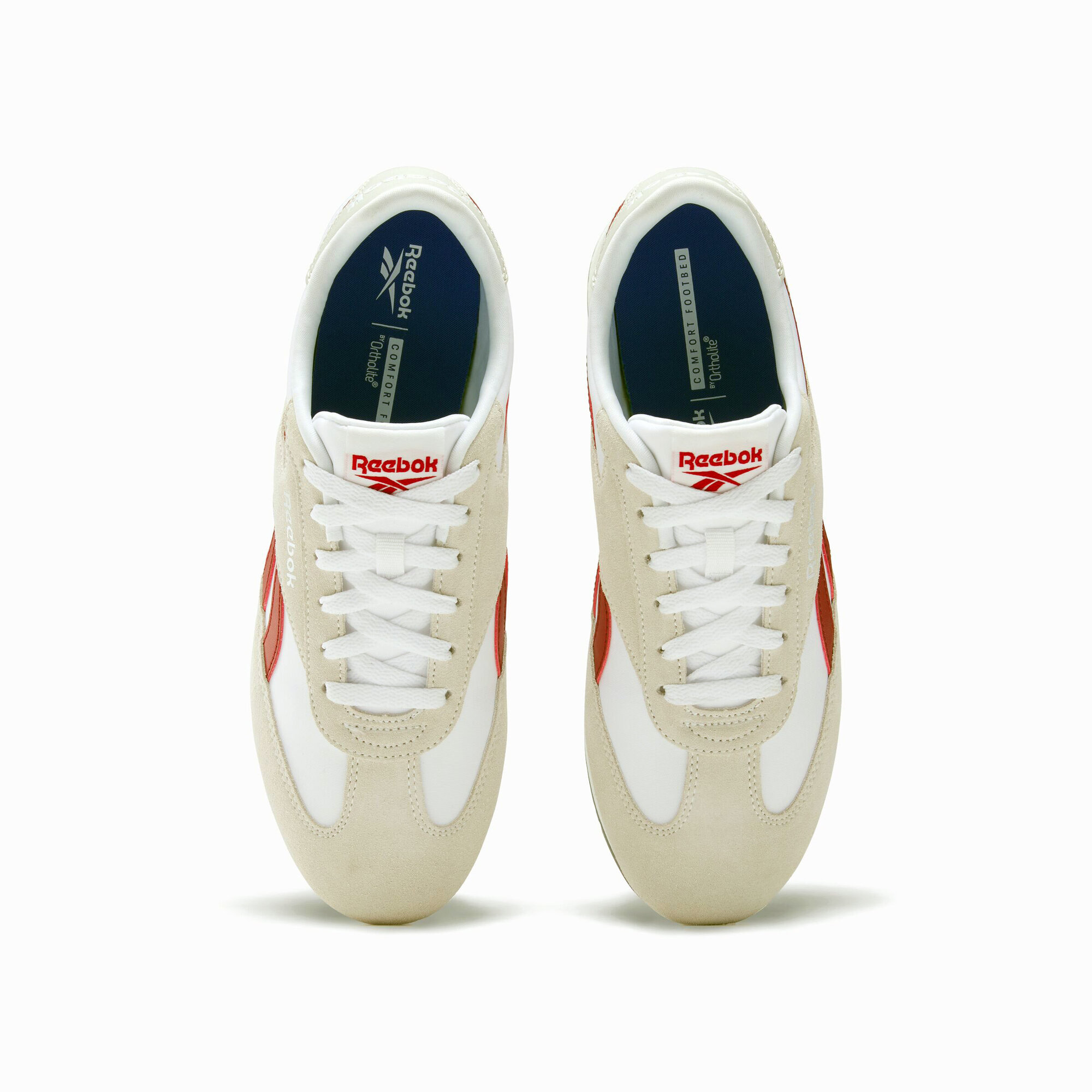 Кроссовки Reebok Run 70, размер 11,5 US, молочный/красный/синий — фото 1