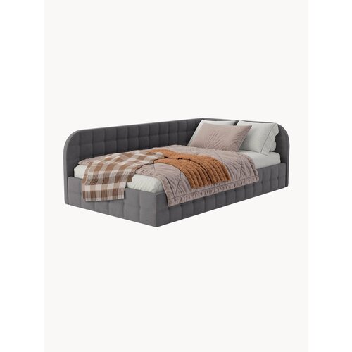 Кровать правосторонняя c подъёмным механизмом Hoff Тред, 120х200 см, цвет тёмно-серый