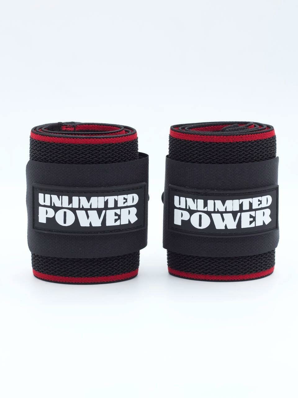 Кистевые бинты "Tenax" Unlimited Power, мягкие, черно-красные, для фитнеса