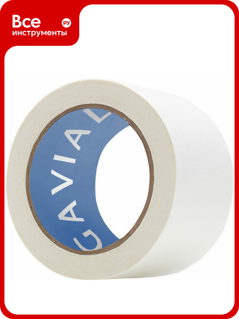 Малярная клейкая лента GAVIAL Бумажный скотч / крепп 25мм х 20м Краска и защита стен 00023322 2266