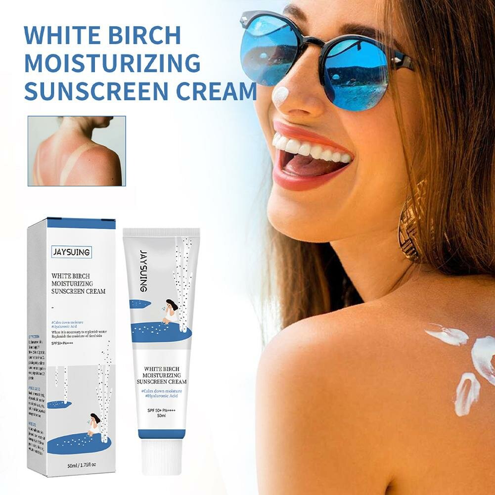 Изображение Солнцезащитный крем для лица с березовым соком ROUND LAB Birch Juice Moisturizing Sunscreen, 50 мл (увлажняющий санскрин SPF 50 на химических фильтрах с защитой от солнца для сияния кожи)