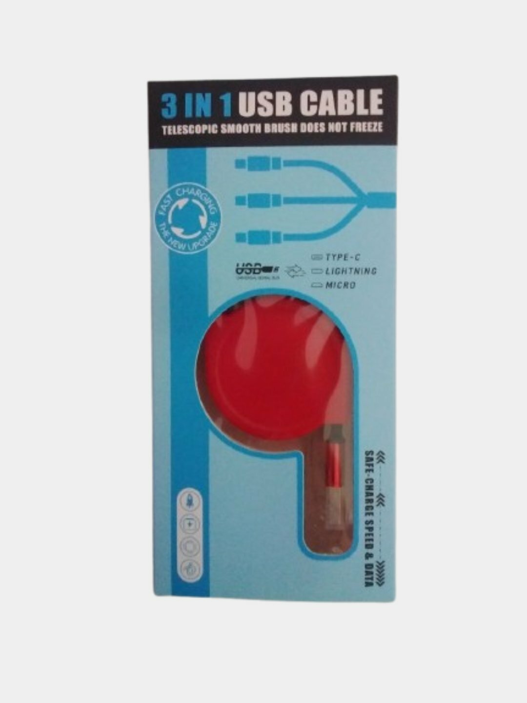 Необычные кабели быстрой зарядки RULETKA UNIVERSAL 3 в 1 Type-C/Micro/Apple Для тех кому надоели белые или чёрные кабели