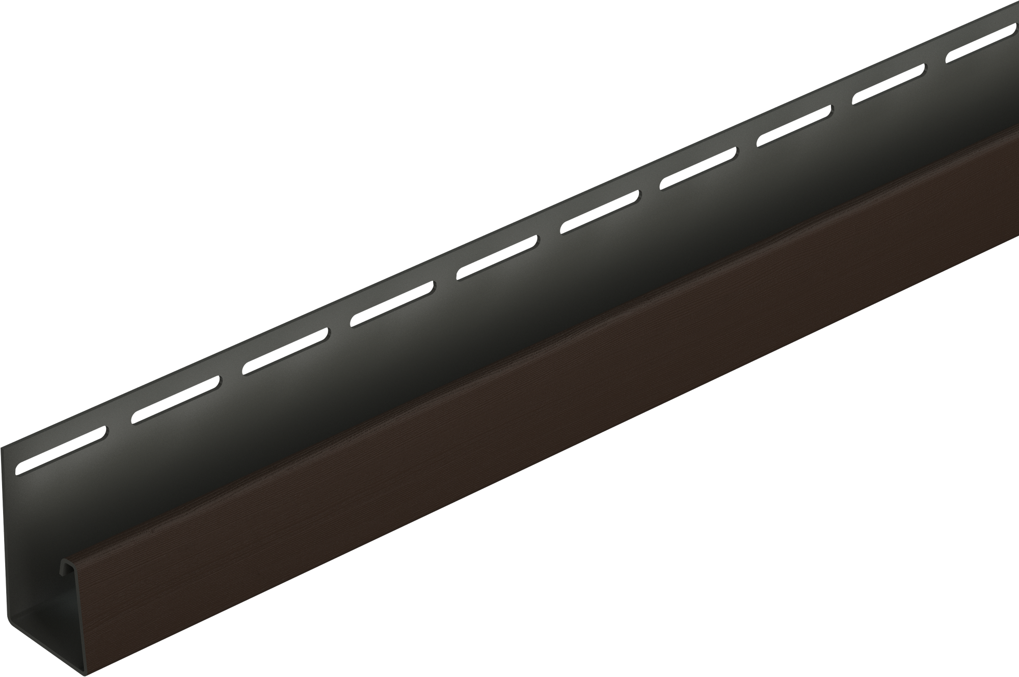J-профиль для фасадных панелей Docke 3 м цвет тёмно-коричневый