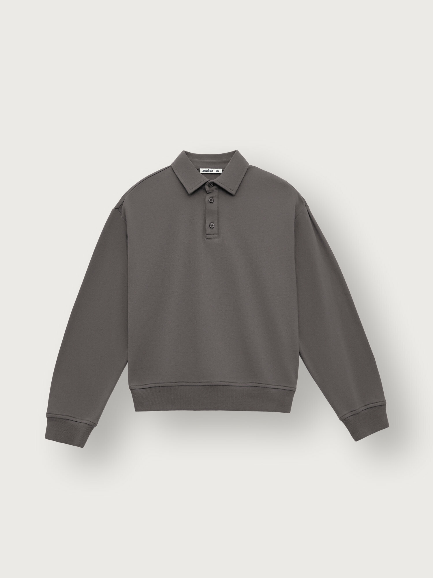 Джемпер Junion с воротником поло, размер 134, серый — фото 1