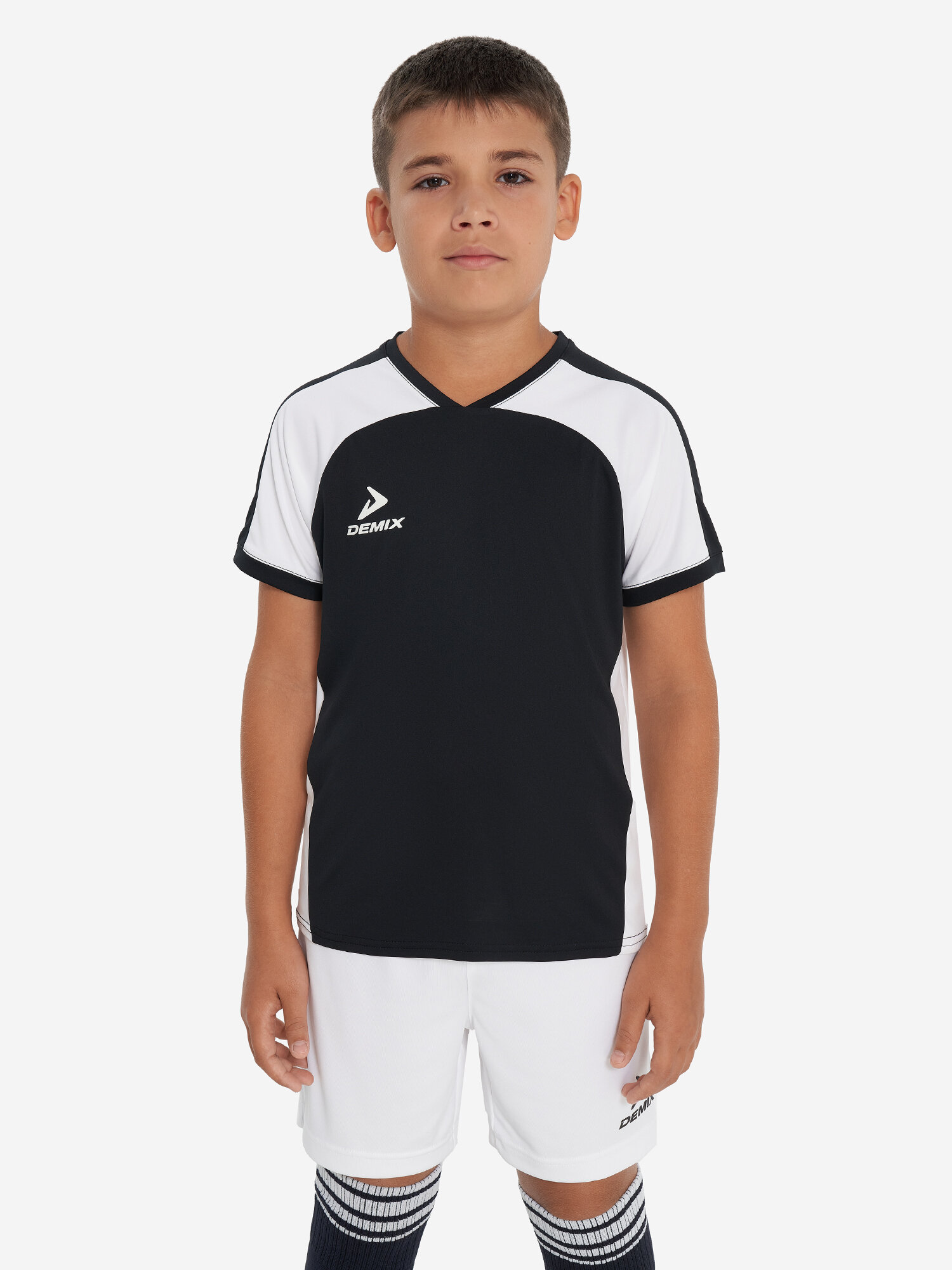 Футболка спортивная Demix, размер 146-152, черный/белый — фото 1