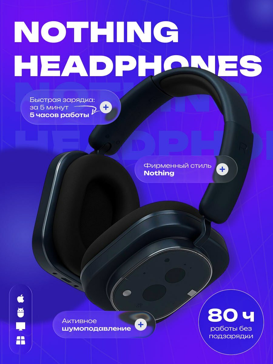 Беспроводные наушники Nothing Headphones (1), черный