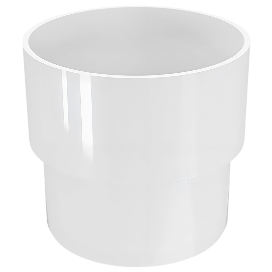 Муфта соединительная белый 1 шт, соединитель трубы водосточной