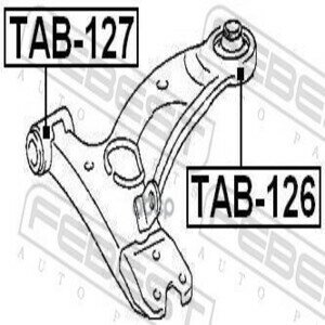 Сайлентблок задний переднего рычага Febest арт. tab-126