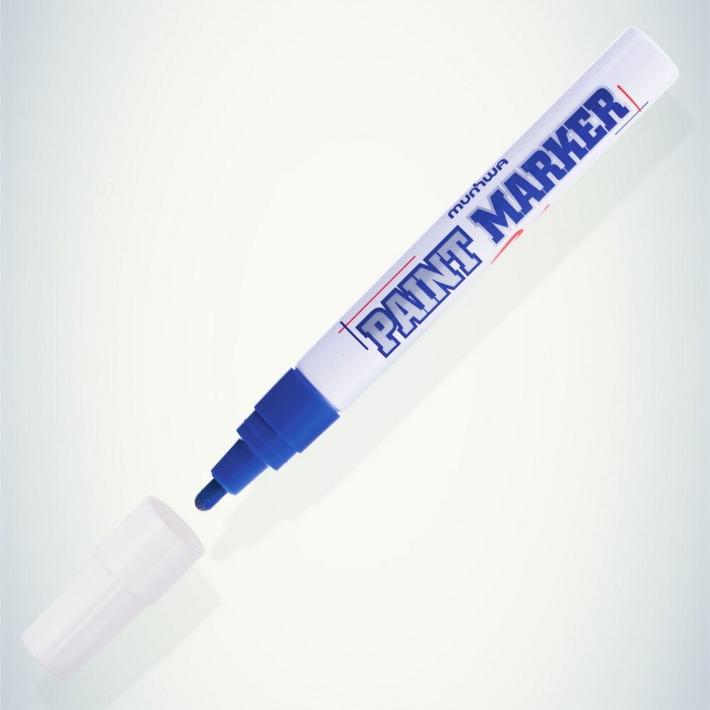 Маркер Munhwa / Мунхва EFPM-02 краска в алюминиевом корпусе синий линия 1мм / инструменты