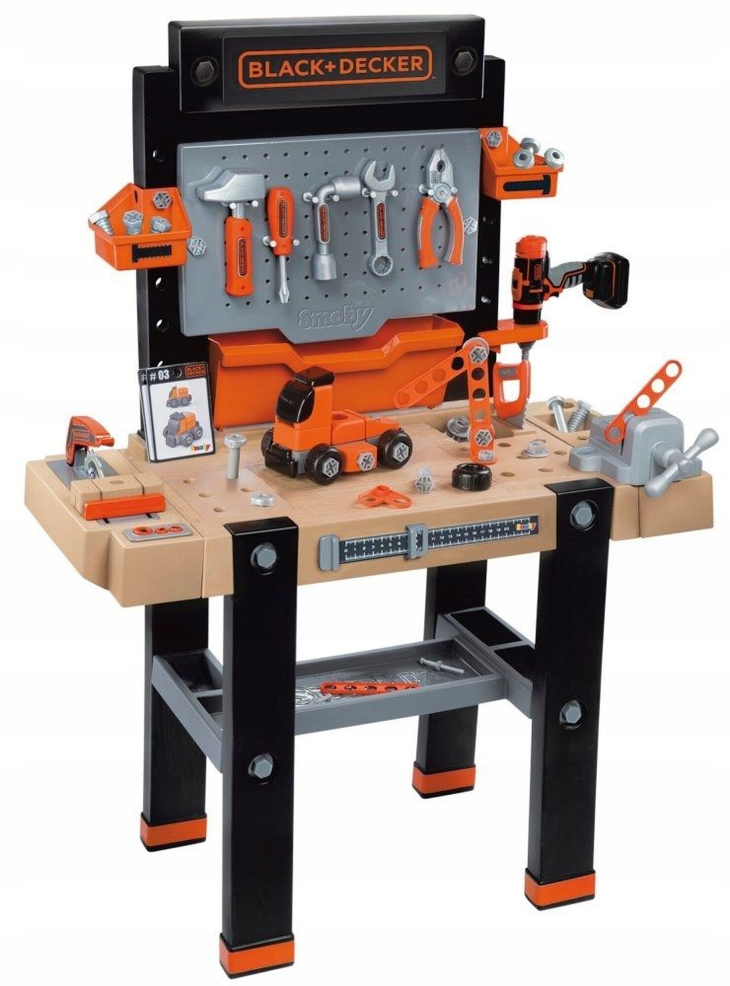 Игровой набор Smoby - Игрушечная Мастерская Black & Decker Bricolo Ultimate + 95 аксессуаров - Смоби 360730