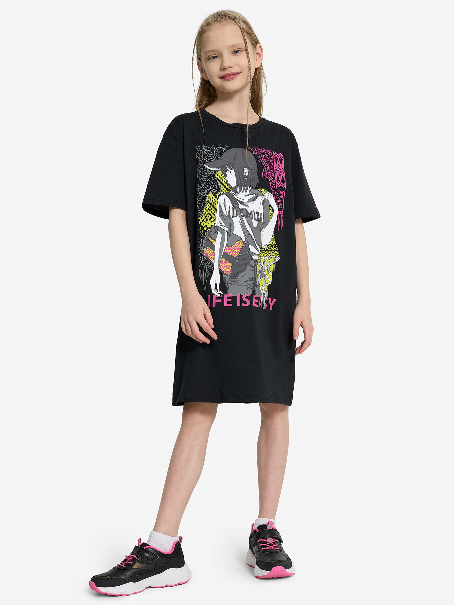 Платье Demix, размер 146-152, черный — фото 1