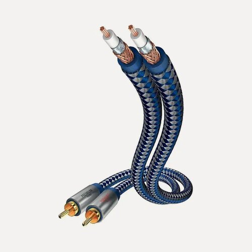 Изображение товара Кабель межблочный Inakustik "Premium", аудио, RCA, синий, медь/ПВХ, 3 м