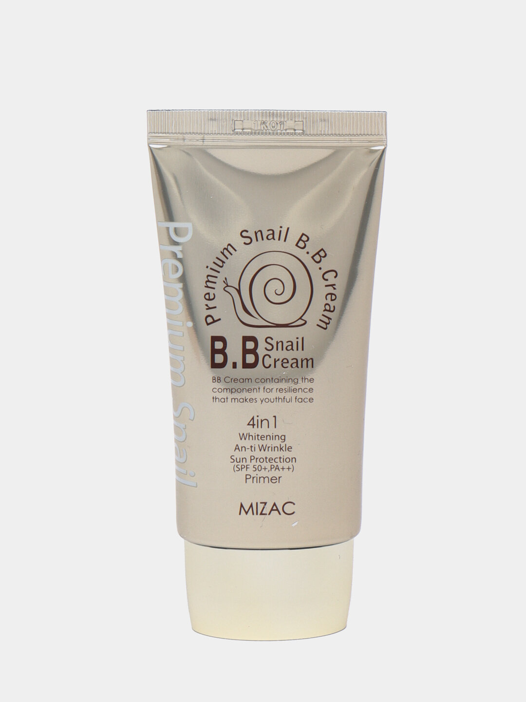 Крем для лица B.B Snail cream Mizac с муцином улитки SPF 50+, PA++ 4in1