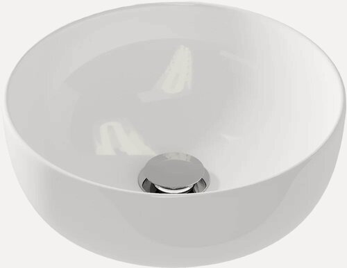 Изображение товара Накладная раковина Cersanit Модуо (Moduo) Ring 40 накладная, без отверстия под смеситель, фарфоровая, круглая, раковина для ванной, белая