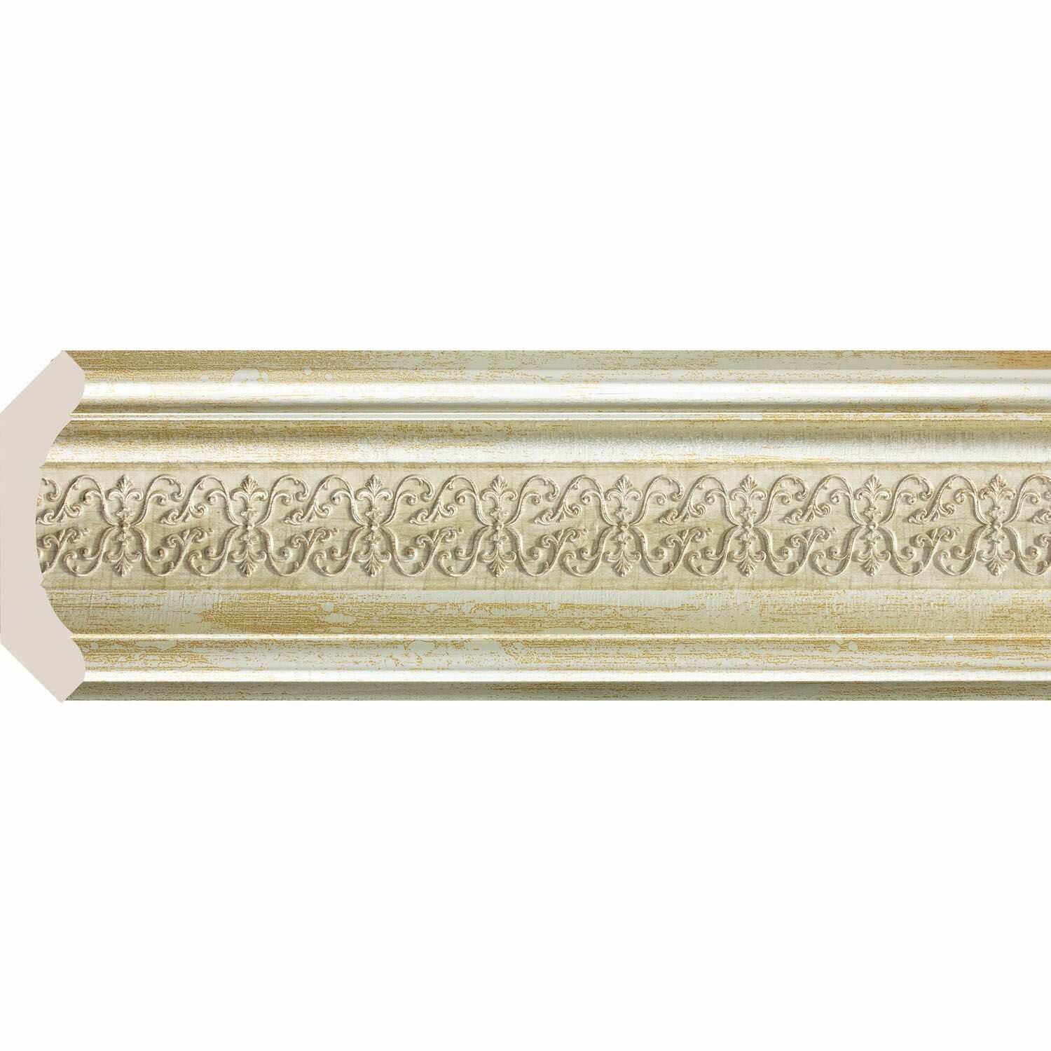 Карниз Интерьерный багет набор 2 шт. 89х63х1100мм Серебро Cosca 168-281