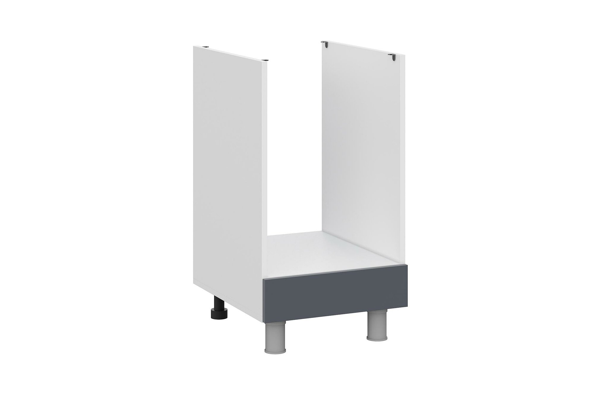 Шкаф нижний под духовку Нонтон Монора 45х53х82 см белый / каменный графит