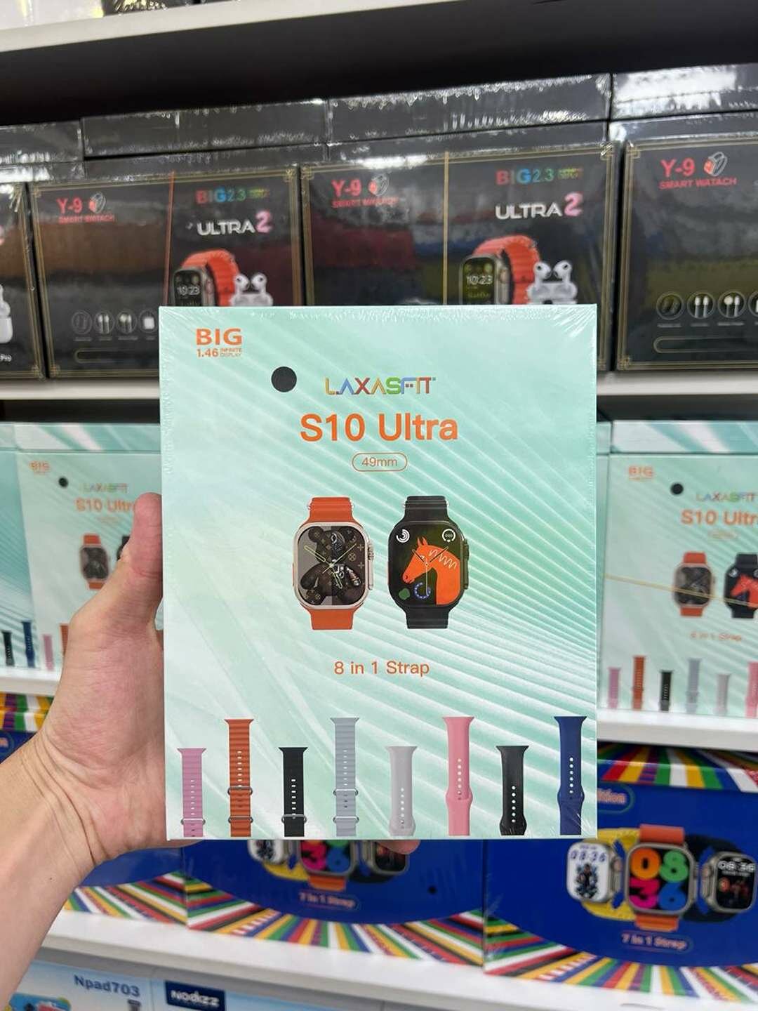 Laxasfit S10 Ultra 49мм — смарт-часы с 8 сменными браслетами.