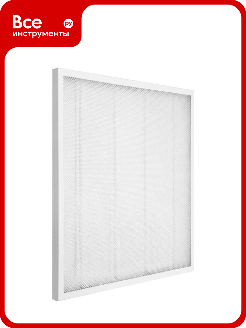 Потолочная светодиодная панель General Lighting Systems 595*595*15мм General GLL-600-100-IP40-4-LE призма 100Вт 4000К 10000Лм 414223