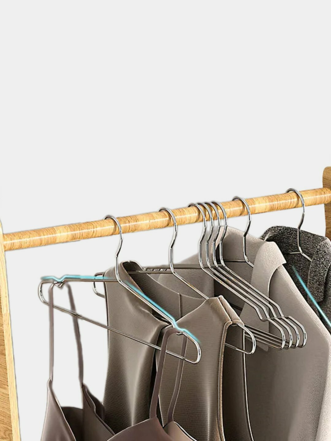 Вешалка для верхней одежды и брюк, пластиковые, и металлический разноцветные