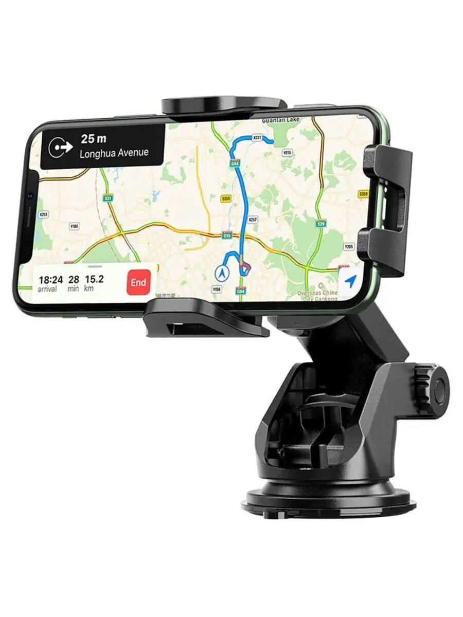 Автомобильный держатель Hoco CA76, для 4.5-6,5 дюймов, чёрный — фото 1