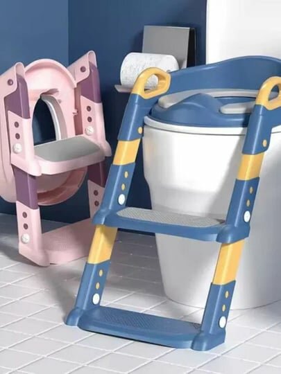 Детское сиденье с лестницей для девочки и мальчикам, приучение к горшку, лесенка. в случайных цветах