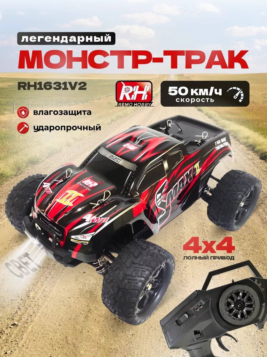 Радиоуправляемая машинка RH1631 V2 Red