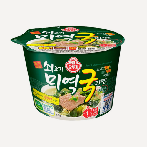 Изображение товара Лапша быстрого приготовления Оттоги со вкусом говядины и морской капусты 100 г, Южная Корея