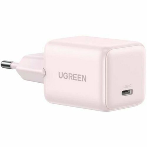 фото Сетевое зарядное устройство ugreen x512 20вт, mini, usb-c, быстрая зарядка gan, розовый(55556)