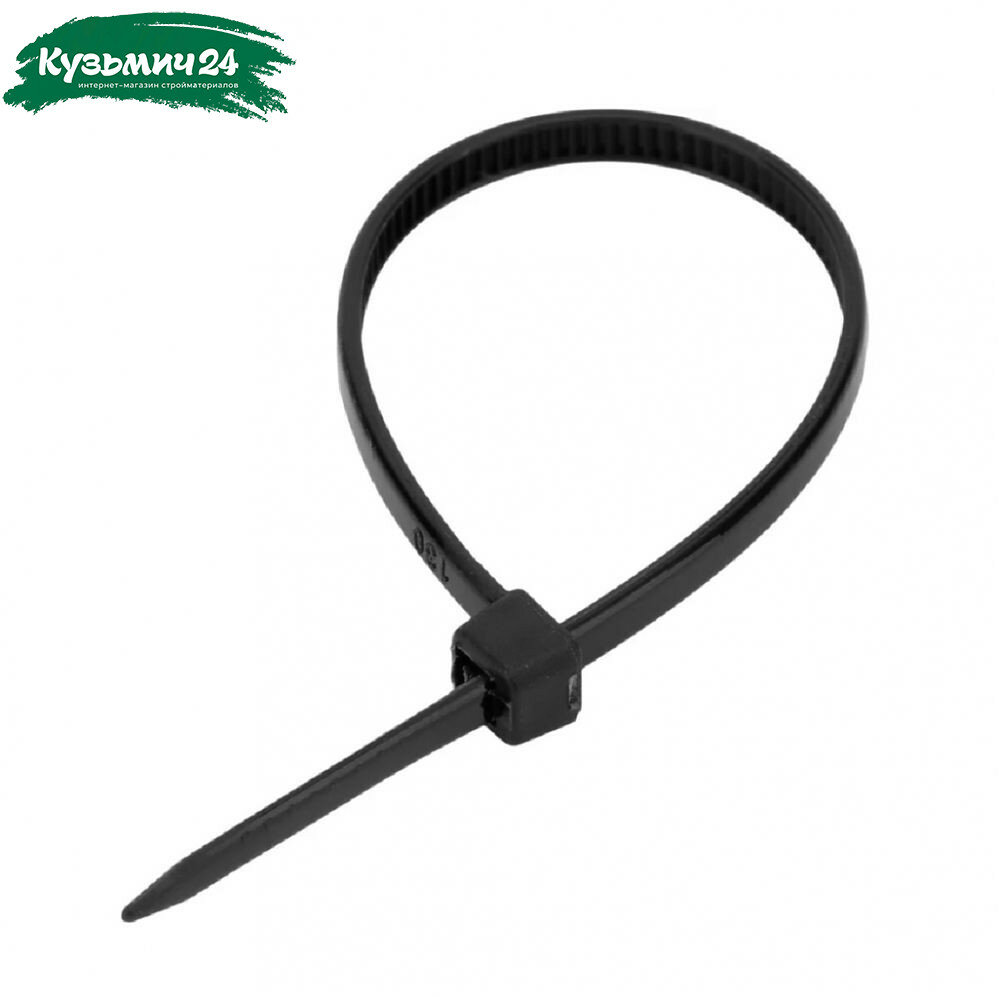 Стяжки кабельные Сибртех 45540 пластик 2.5х100 мм упаковка 100 шт черный