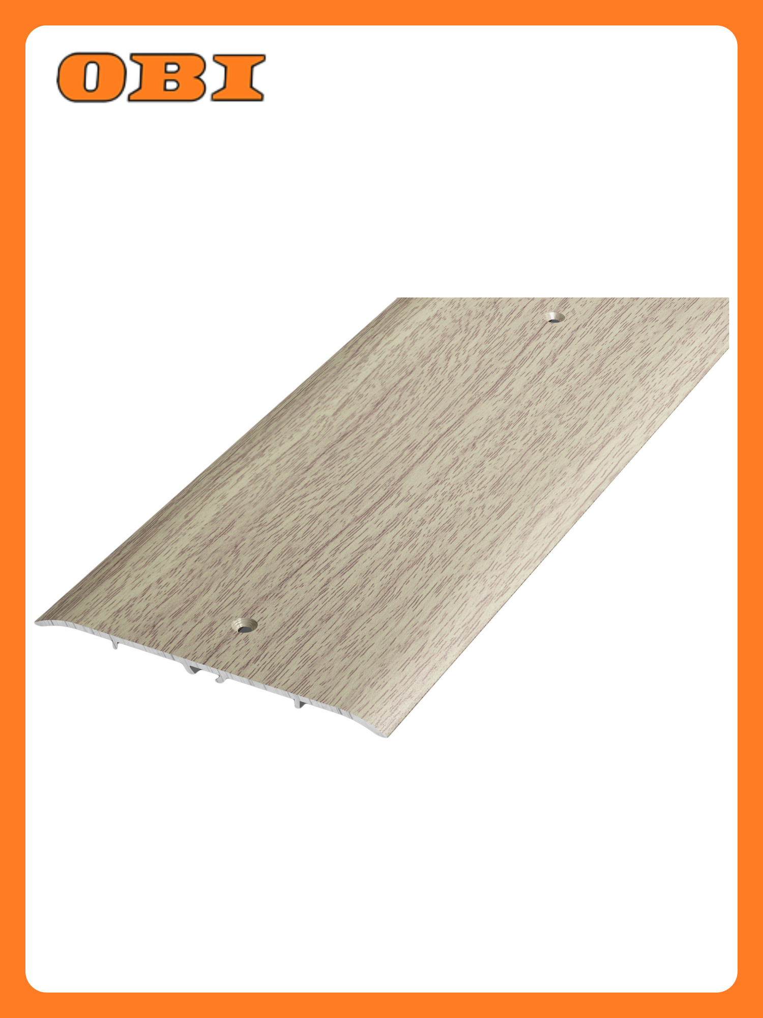 Порог одноуровневый лука ПС 05 900.087 дуб беленый алюминий 900х100 мм