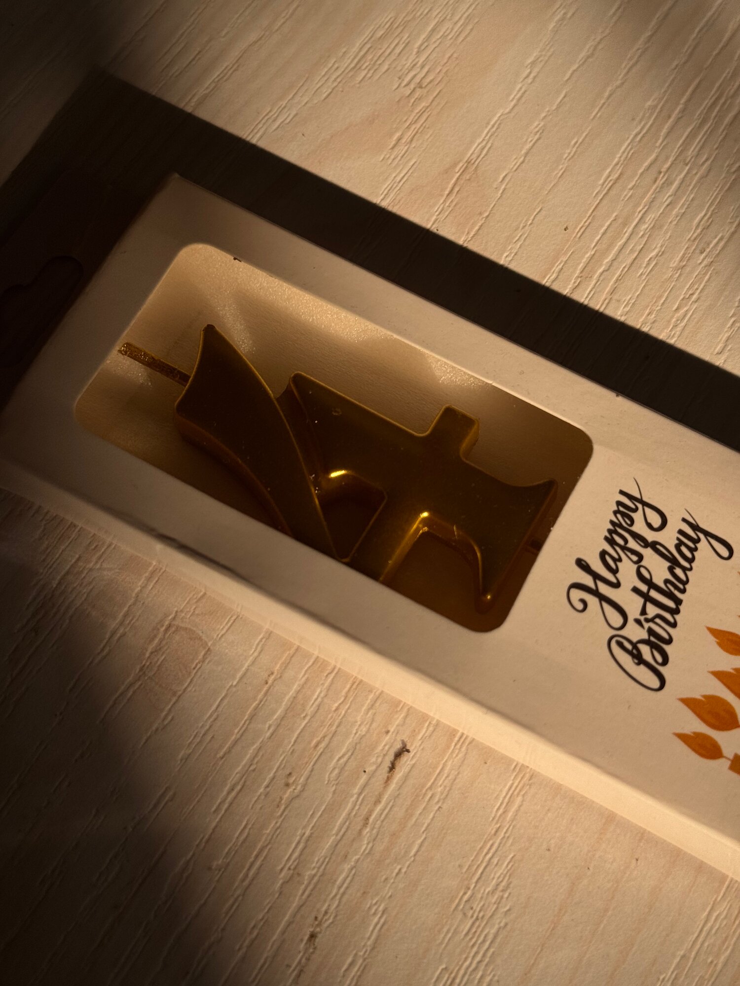 Золотые красивые свечки циферки "4" для дня рождения, для украшения праздничного торта. 1 шт