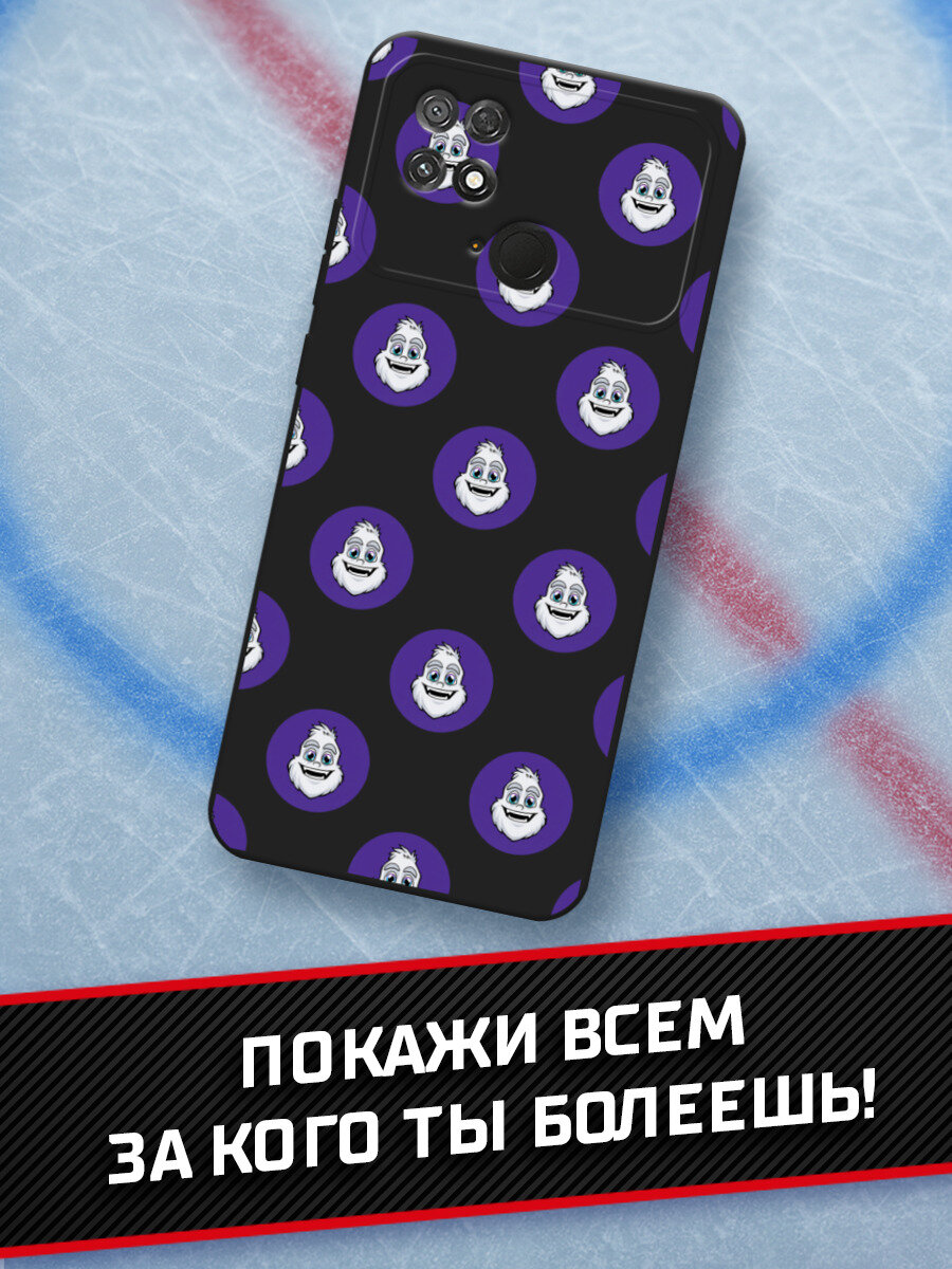 Картинки Чехол на Xiaomi Poco C40 / Сяоми Поко С40 с принтом КХЛ. Крут Паттерн из маскота