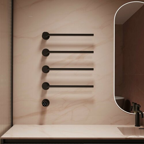 Изображение товара Полотенцесушитель электрический Vincea VTD-2H1MB, черный, таймер