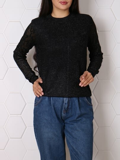 Свитер , размер OneSize, черный — фото 1