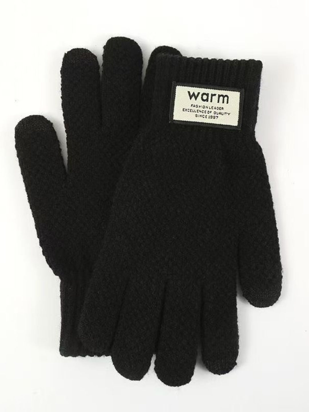 Перчатки  Warm для мужчин и женщин, размер OneSize, черный