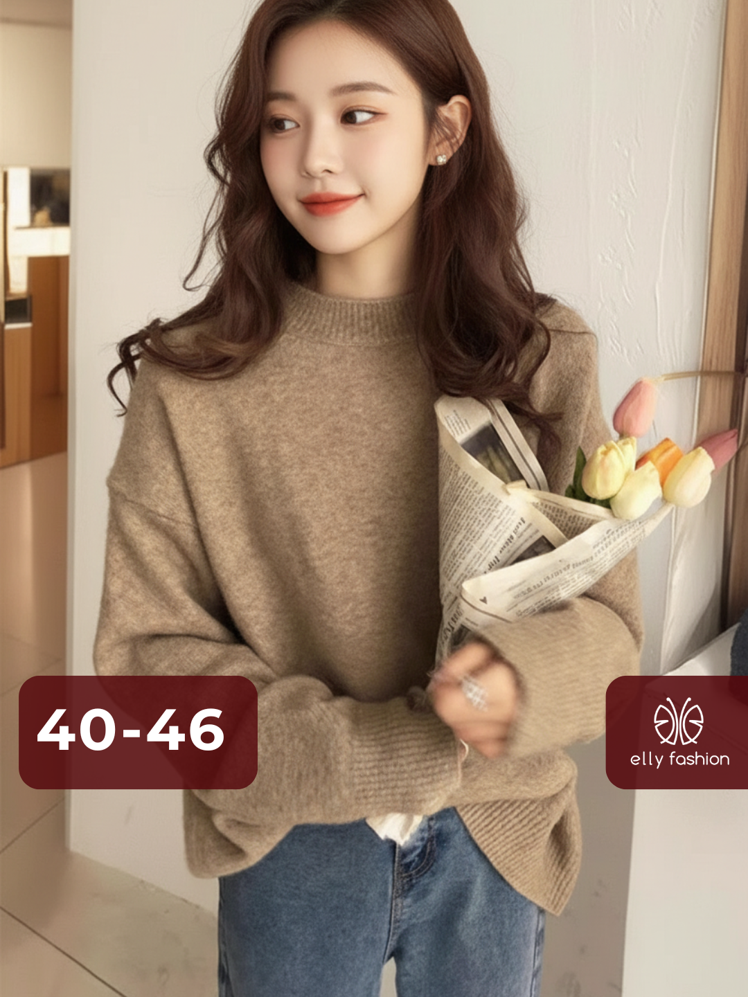 Свитер  Свитер вязаный оверсайз теплый