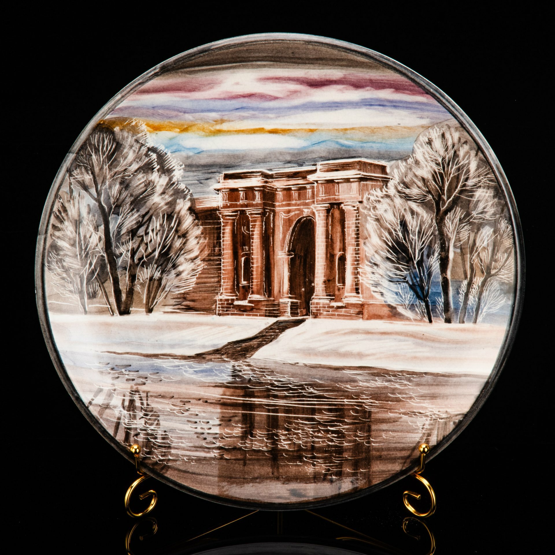 Блюдо настенное "Новая Голландия" (с биркой), художник Соколов Л. А, керамика