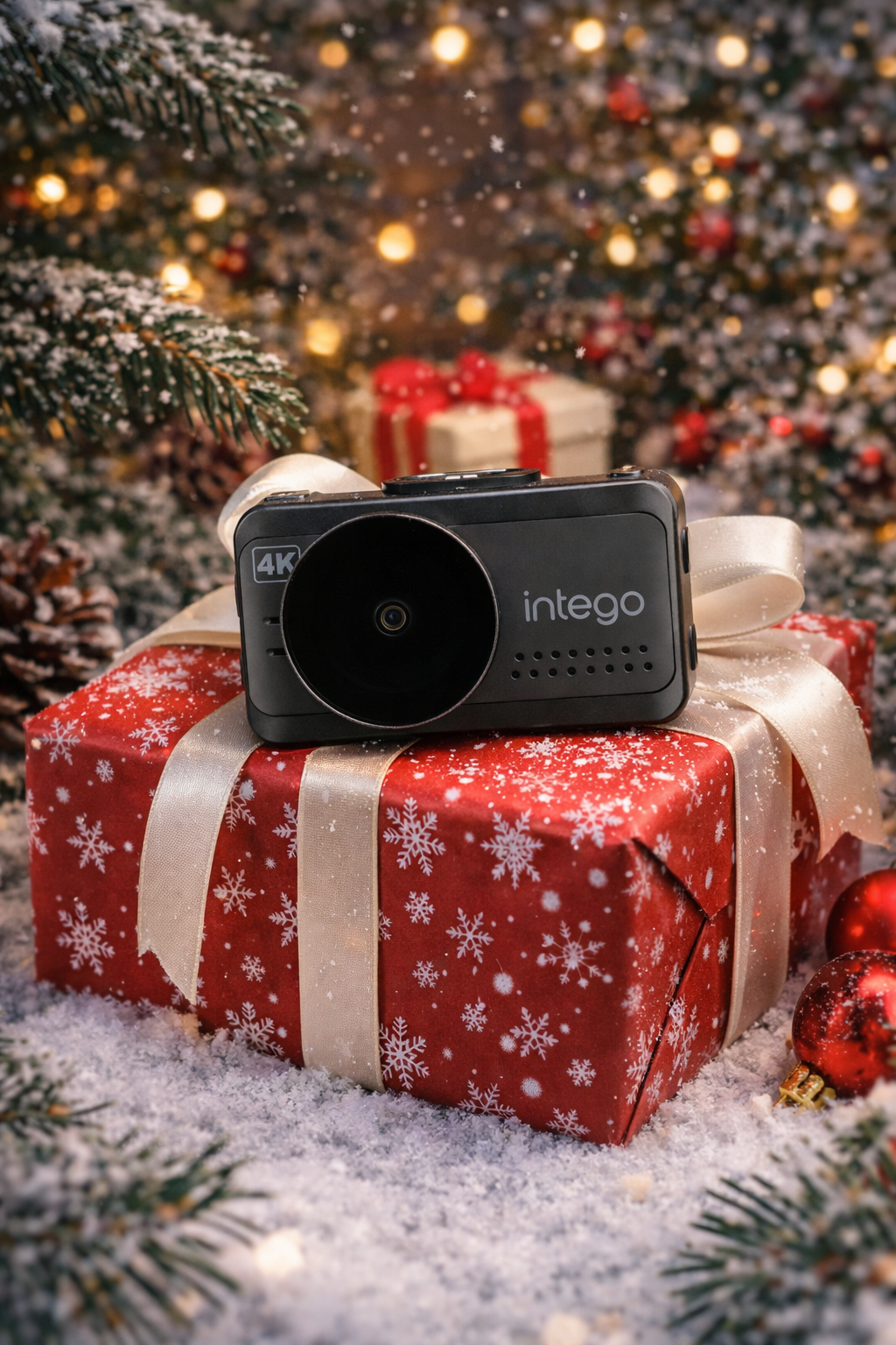 Видеорегистратор 4К UltraHD с GPS базой камер и Wi-Fi Intego Kite 2