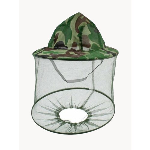 Москитная панама Vitfishing, анатомическая, камуфляж, сетка, для охоты и рыбалки, зеленая