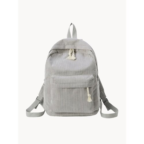 Женский рюкзак на каждый день из вельвета, цвет серый